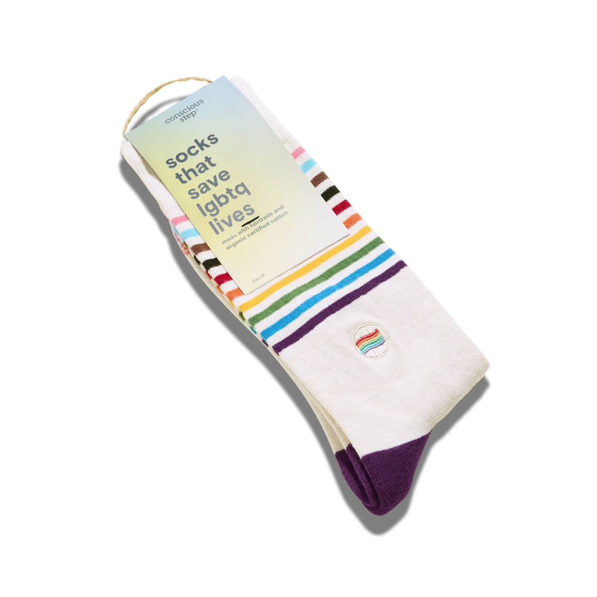 Socks that Save LGBTQ Lives | Pride Flag - Pride Gifts: Medium
