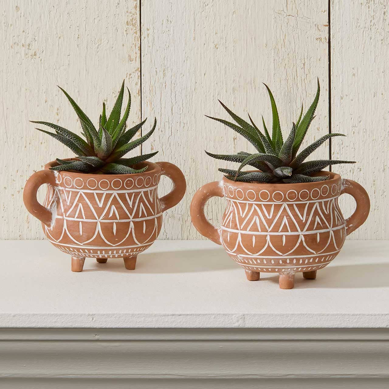 Cauldron Terracotta Planters - Set of 2