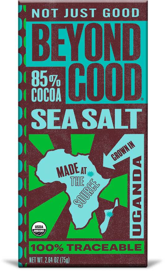 Dark Chocolate Sea Salt 85% Uganda Chocolate Bar