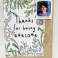 Growing Paper greeting card - Green Thanks: Green Thanks / Paper Band