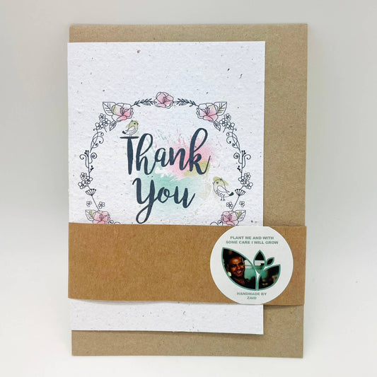 Growing Paper greeting card - Thank You: Paper Band