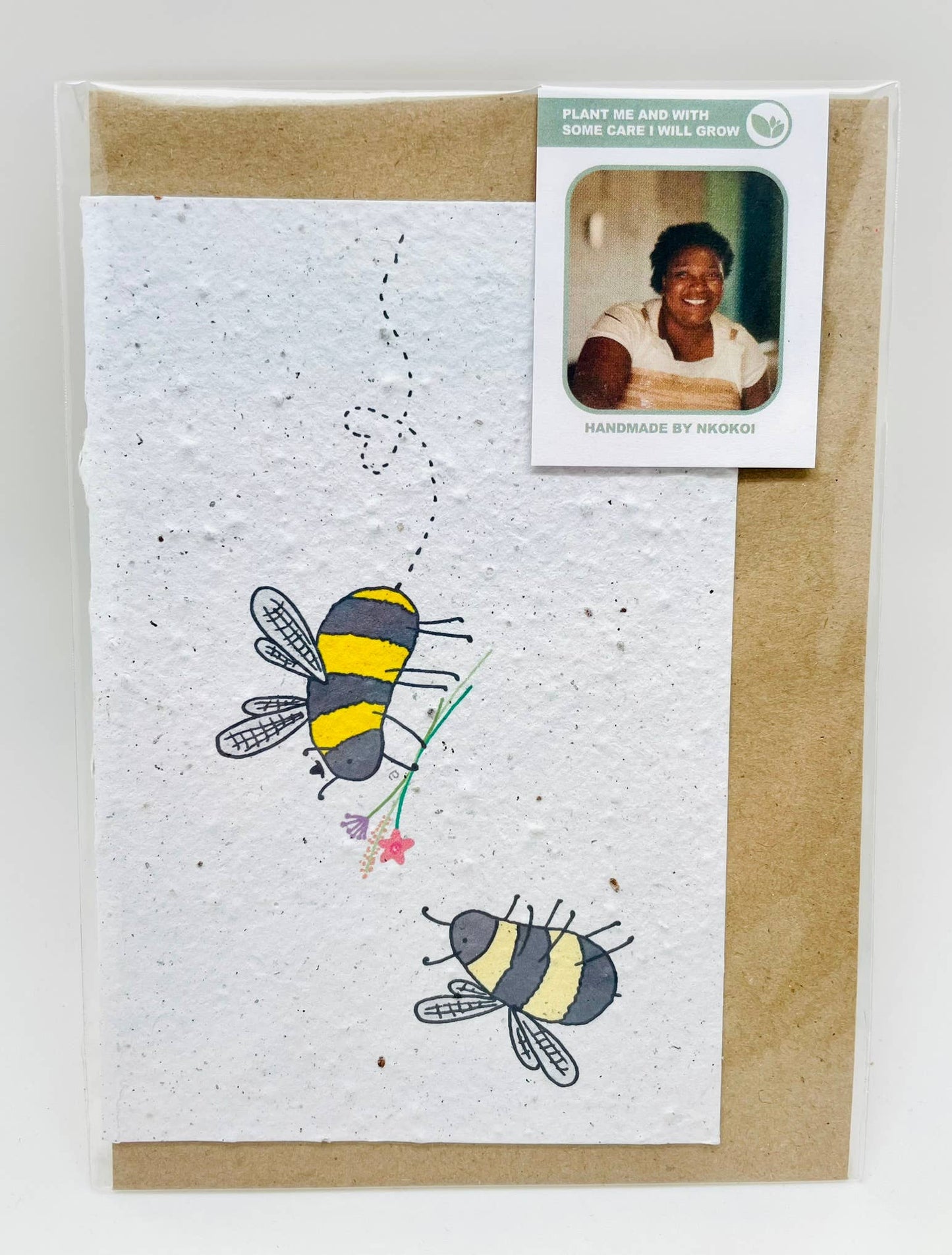 Growing Paper greeting card - Bee Kind: Paper Band