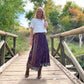 Sari Wrap Skirt: Cool Tones / Maxi / 02-12