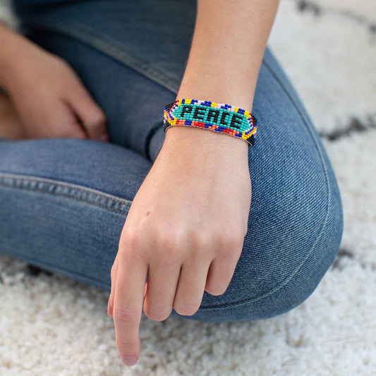 Peace Beaded Friendship Bracelet