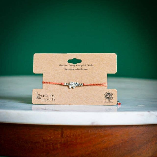 Elephant String Charm Bracelet: Assorted