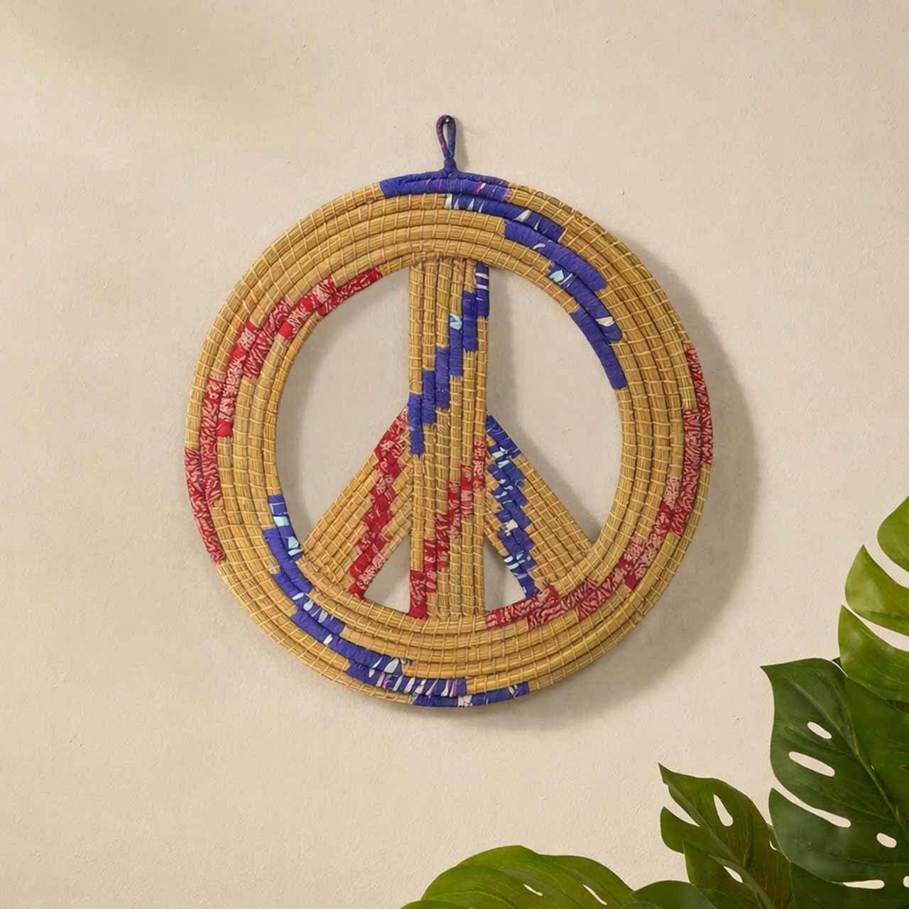 Upcycled Sari Peace Wreath