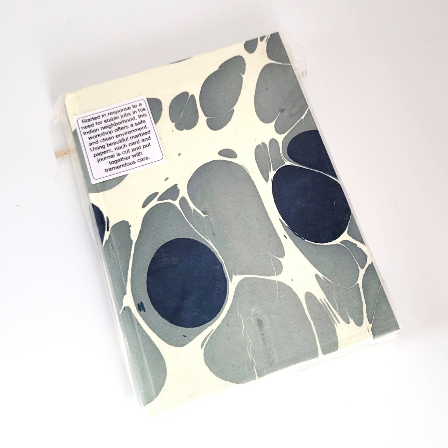Grey and Slate Bubbles Marble Hardback Journal