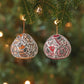 Avian Motif Gourd Christmas Ornaments - Set of 2