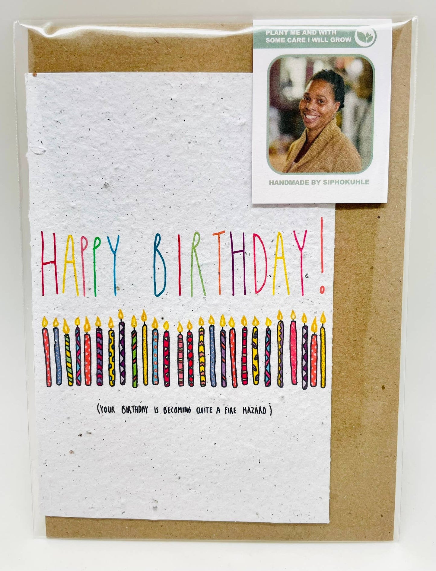 Tarjeta de felicitación de papel en crecimiento - Cumpleaños Peligro de incendio: Banda de papel