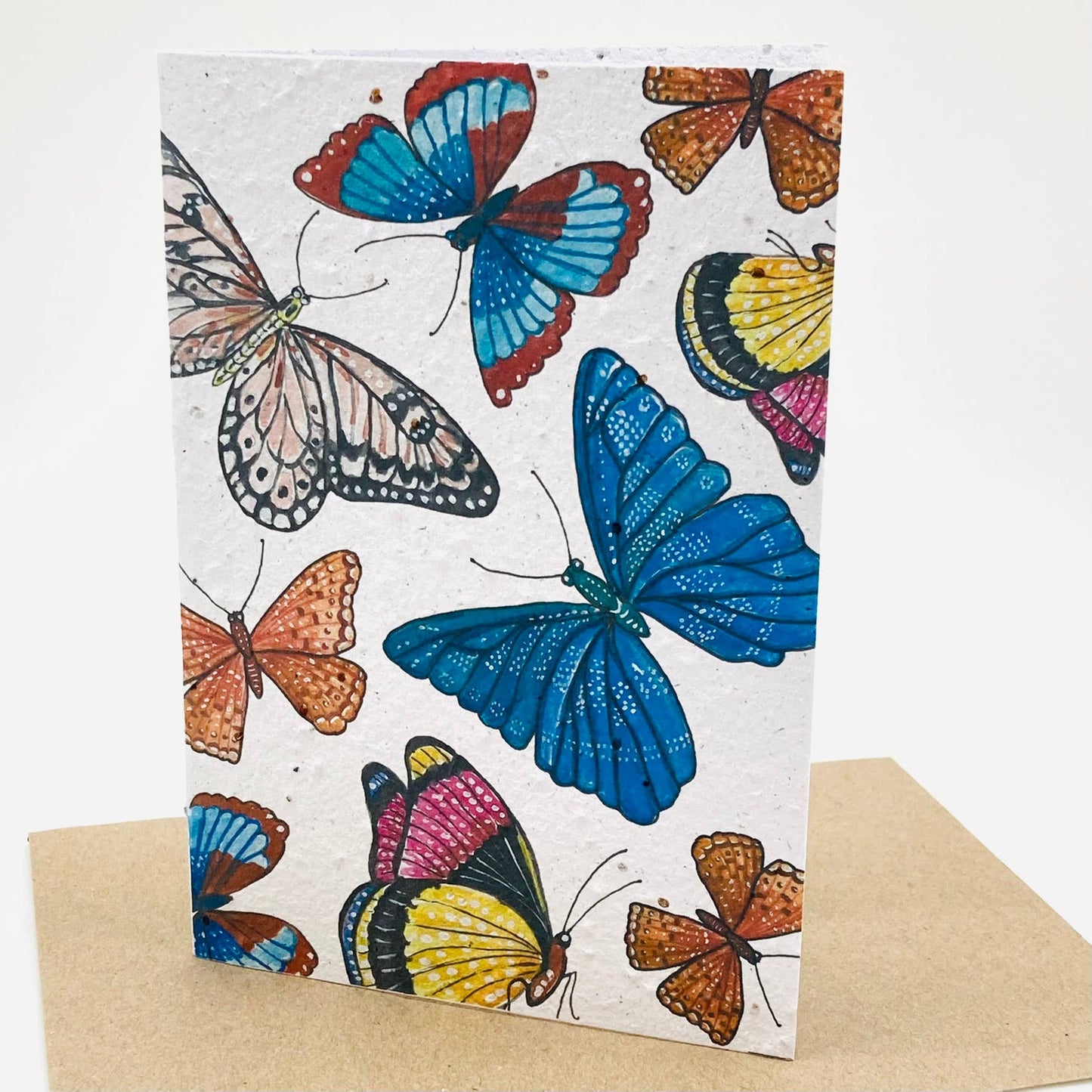 Growing Paper greeting card - Butterfly Print: Paper Band