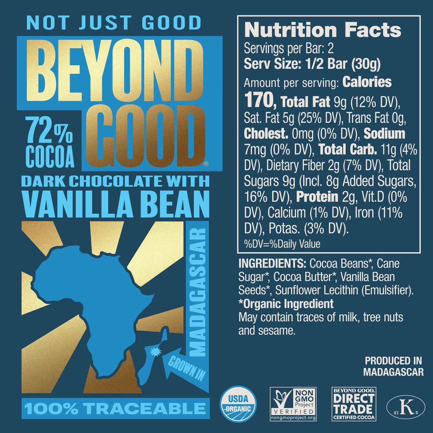 [Microbatch] 72% Cocoa Dark Chocolate with Vanilla Bean