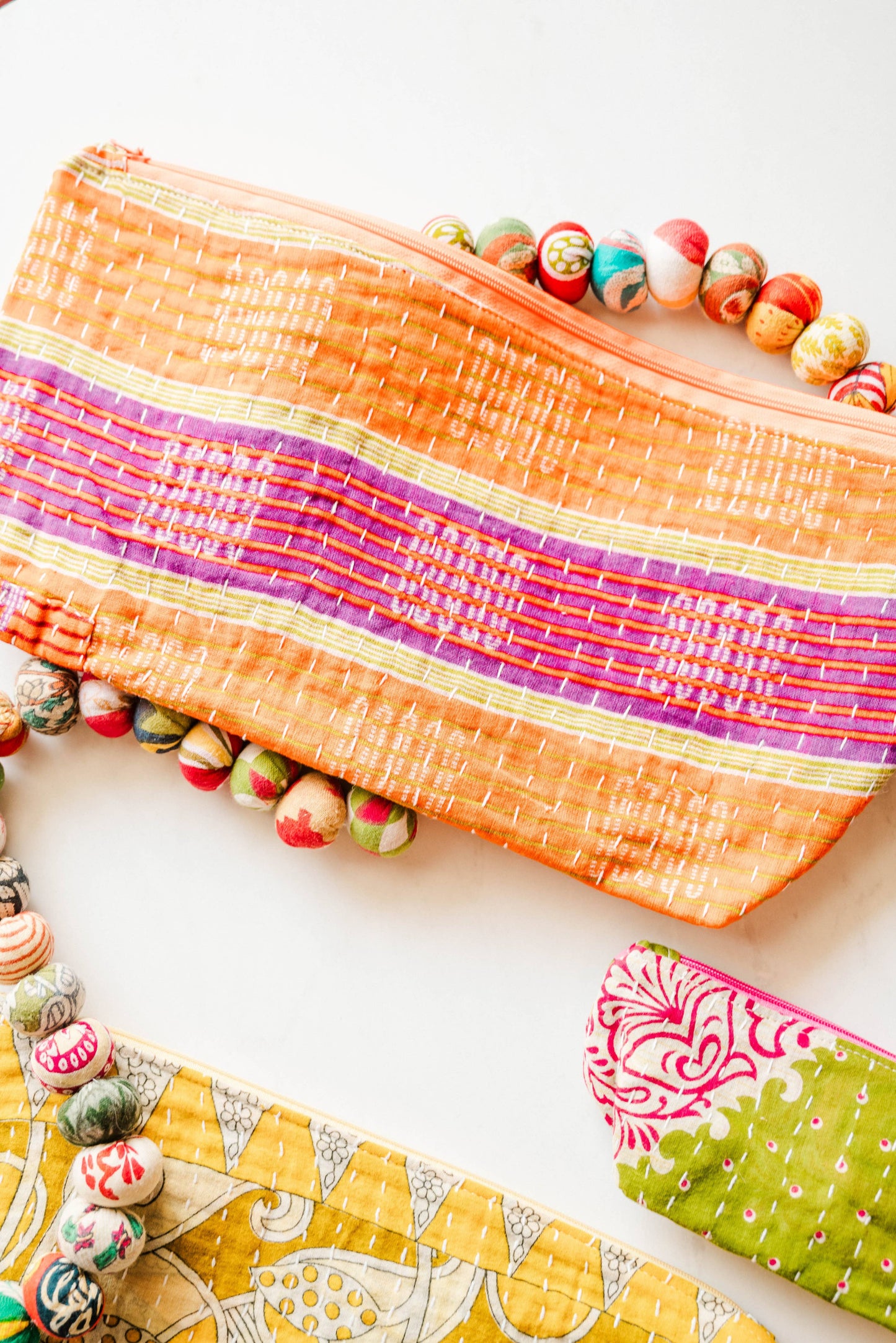 Kantha Cosmetic Bag | Extra Large