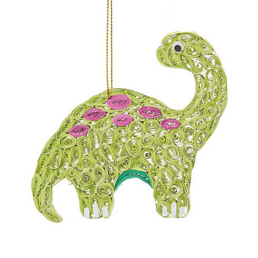 Quilled Brontosaurus Christmas Ornament