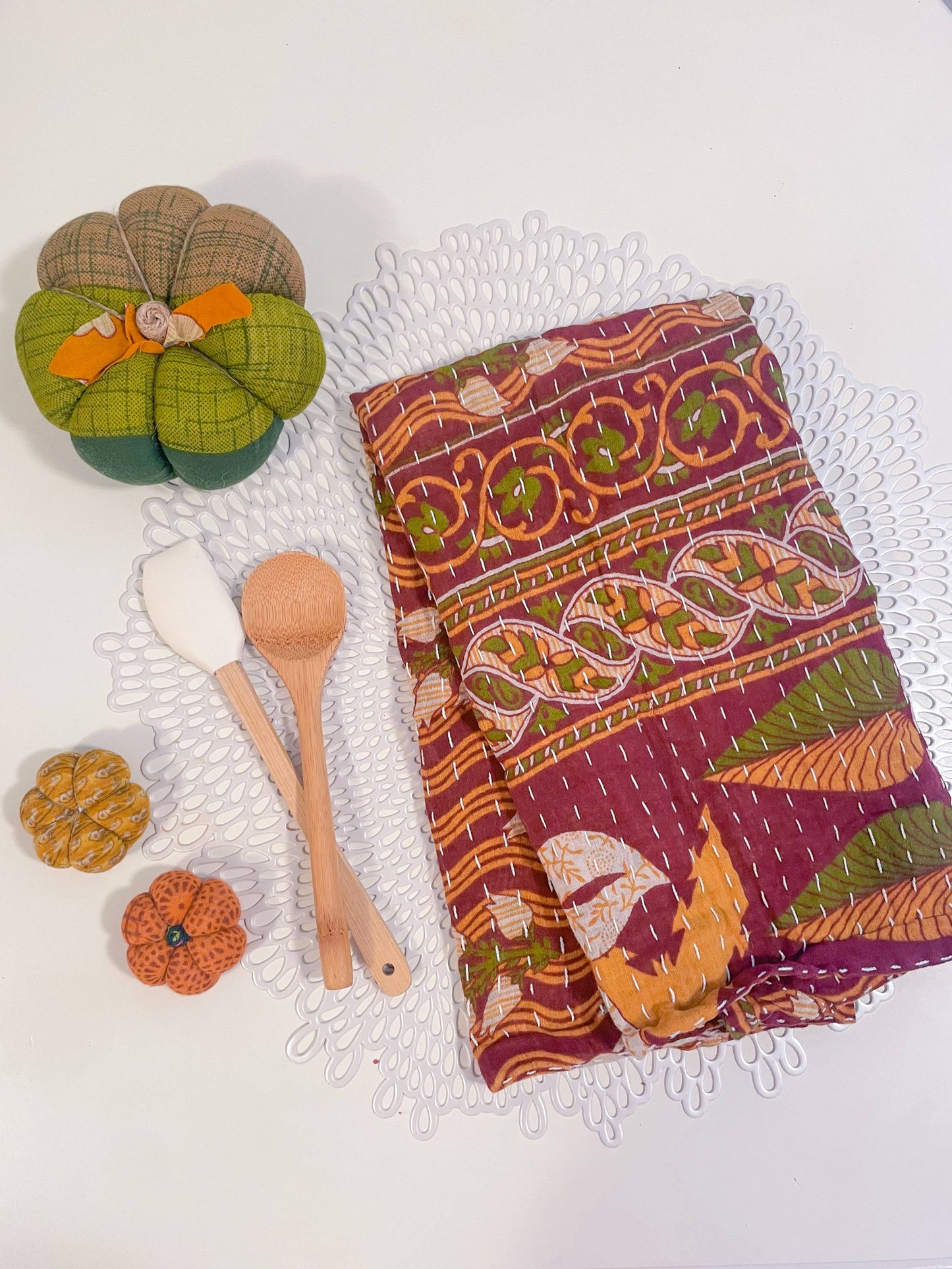 Kantha Kitchen Towel |  Fall Vibes