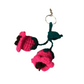 Double flower crochet keychain