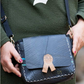 Handcrafted Recycled Rubber Flap Purse w Removable Strap