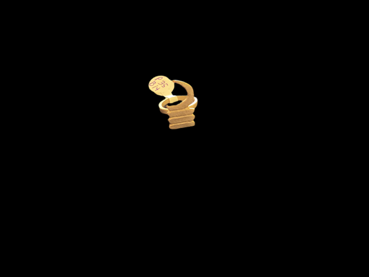 Adinkra ring Ako-ben Brass Ring