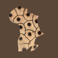 Wooden Africa map