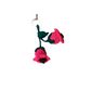 Double flower crochet keychain