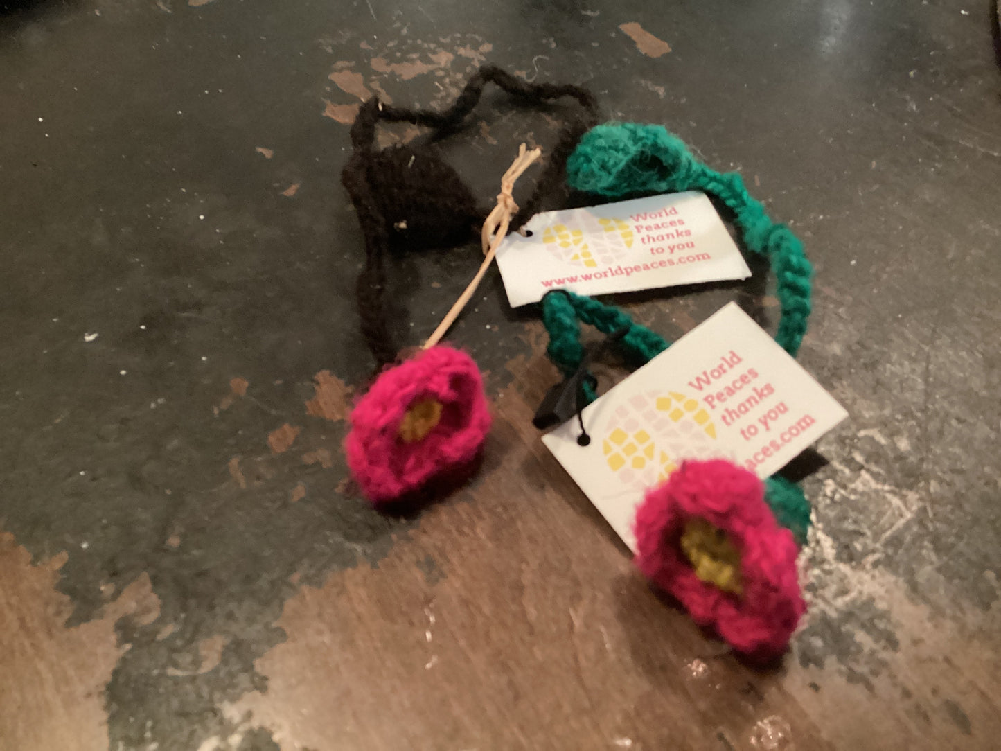 Bolivia Wool Flower Bookmark