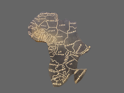 Wooden Africa map