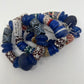 Stretchy Recycled Glass Bold Bead Bracelet