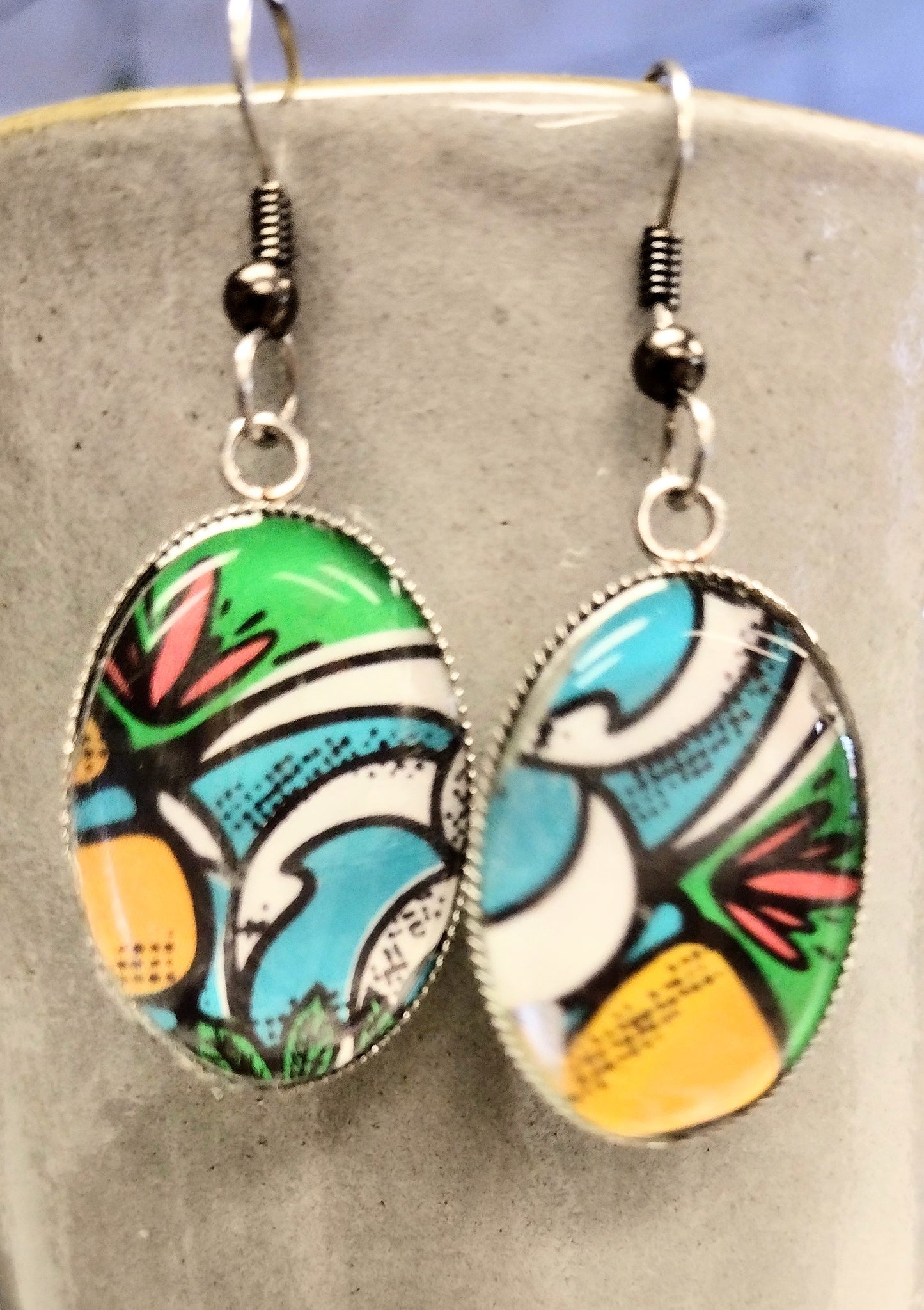 Upcycled Alumnium Can Earrings…Bright Multi