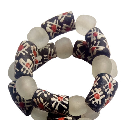 PULSERAS DE CUENTAS KROBO PINTADA A MANO