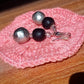 Handmade recycled bead earrings
