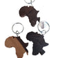 African Map Wooden Keychain