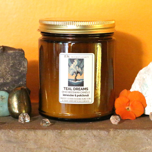 Teal Dreams Ohio Beeswax Candle