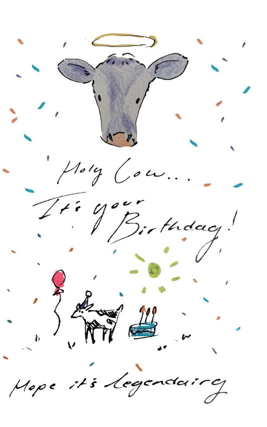 Holy Cow Birthday Card