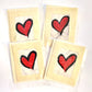 Batik Red Heart Mini Card