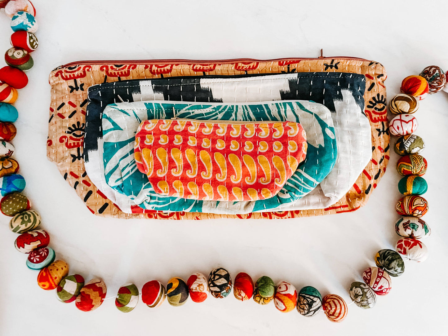 Kantha Cosmetic Bag | Large