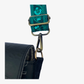 Handcrafted Rubber Crossbody Flap Bag w Removable Strap
