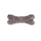 Eco Wool Dog Bones/Toys: Brown, Gray, White (Fair Trade): Light Grey / Small