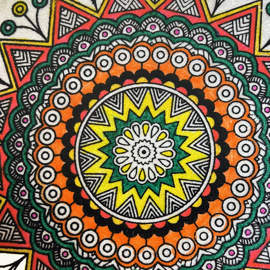 Instrumento de tambor con marco de mandala