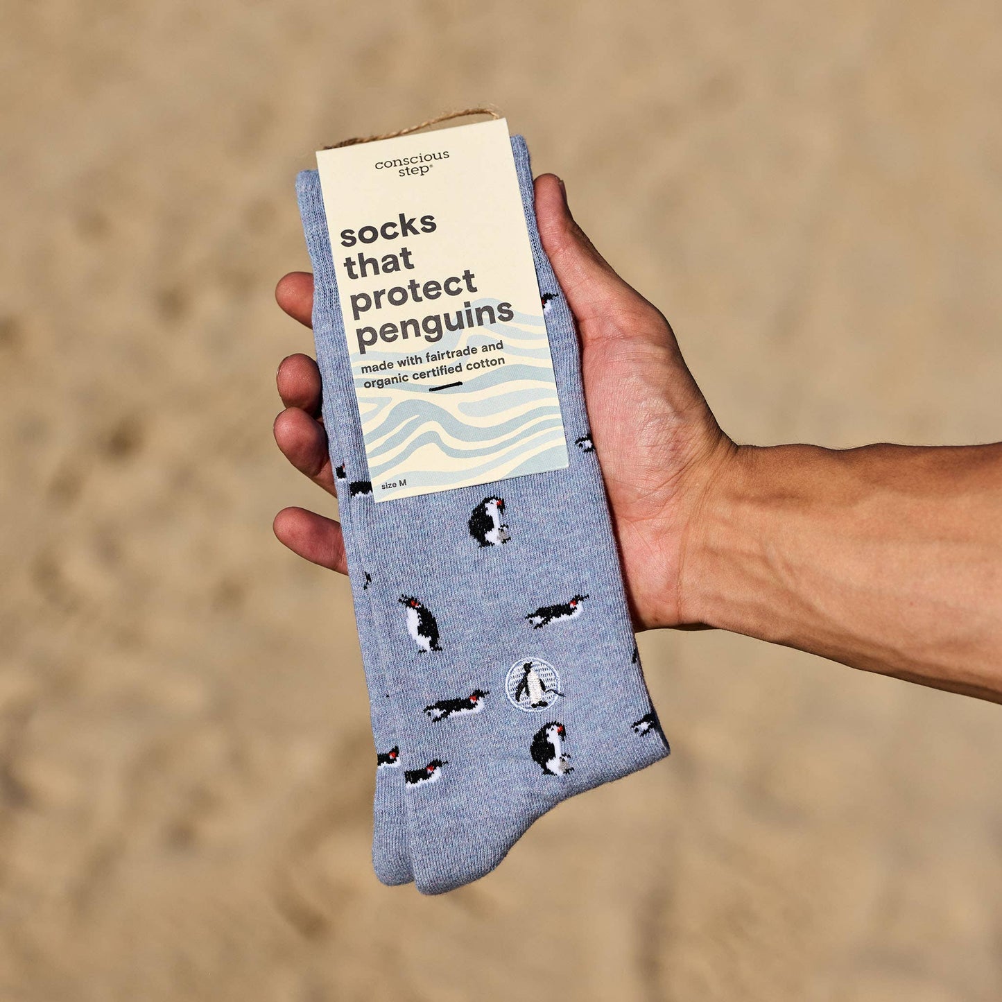 Socks that Protect Penguins (Blue Penguins): Medium