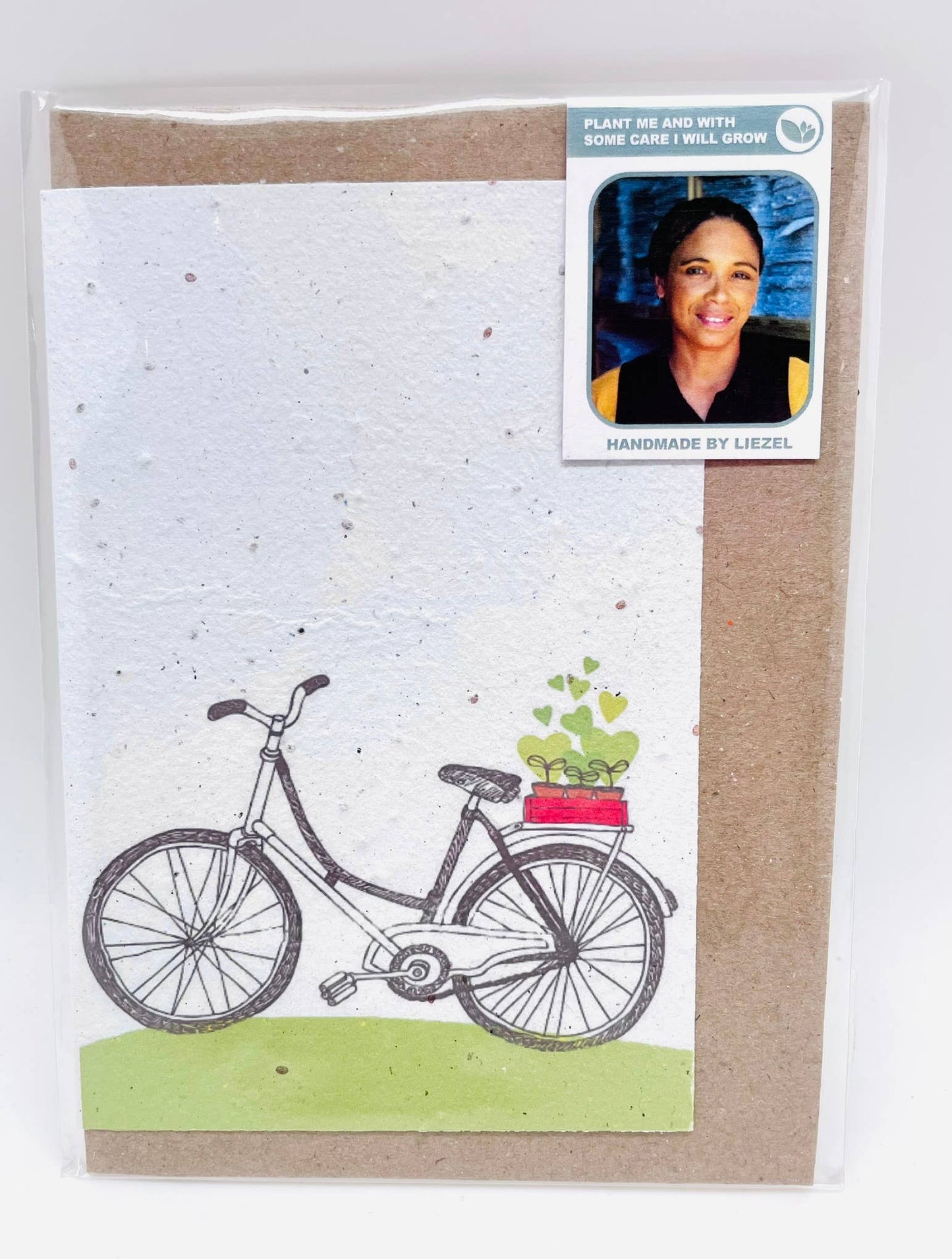 Growing Paper greeting card - Bicycle: Paper Band