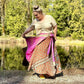 Sari Wrap Skirt: Cool Tones / Maxi / 02-12