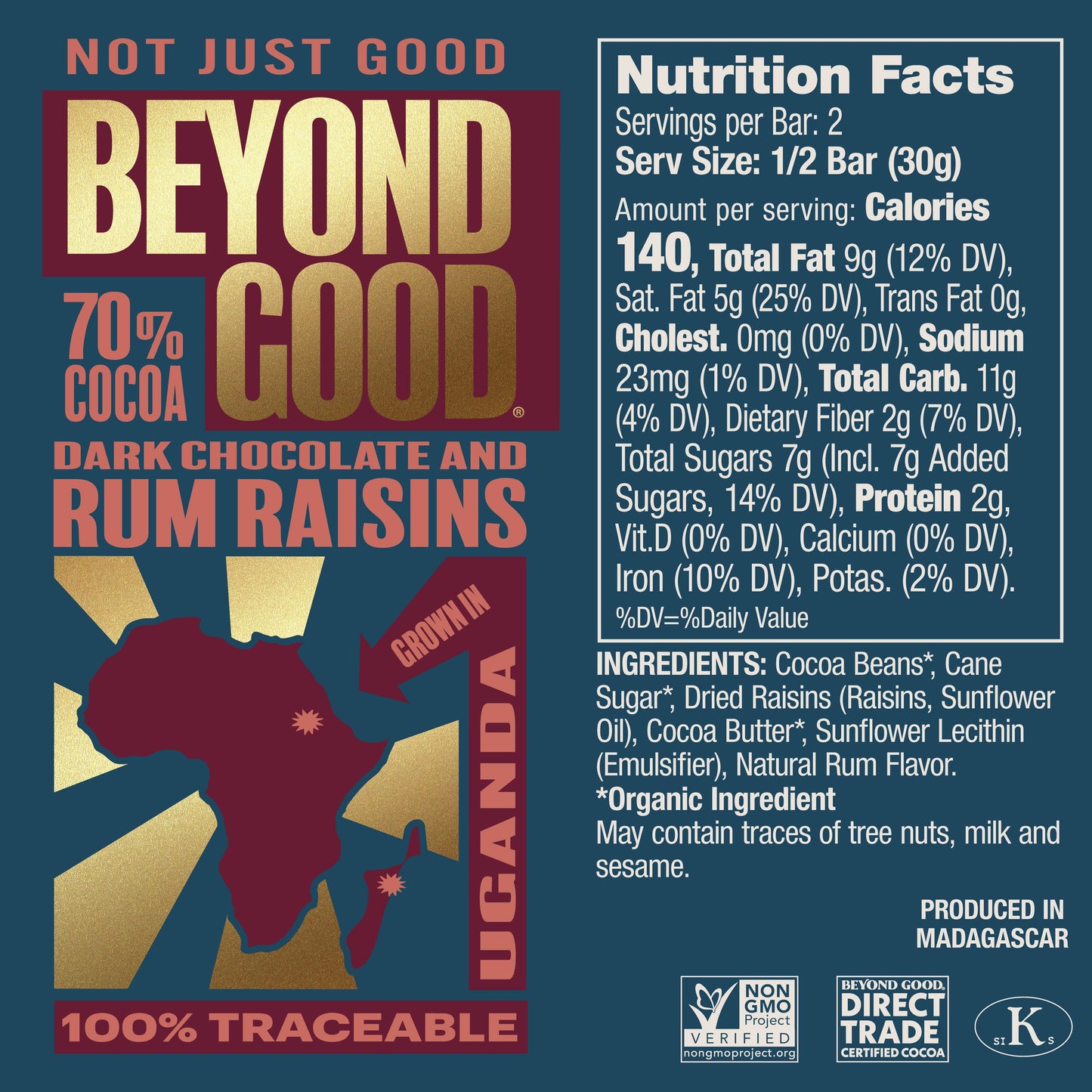 [Microbatch] 70% Cocoa Dark Chocolate and Rum Raisins