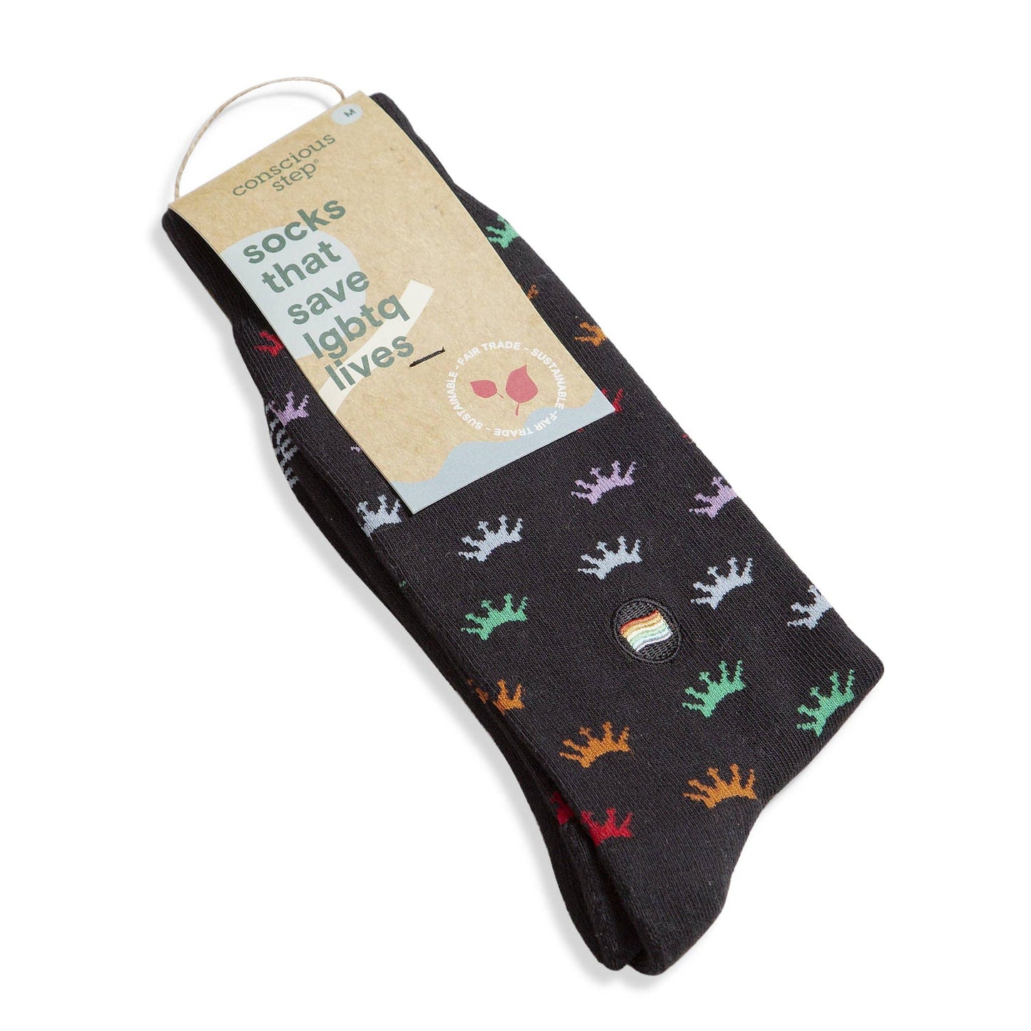 Socks that Save LGBTQ Lives (Colorful Crowns): Small