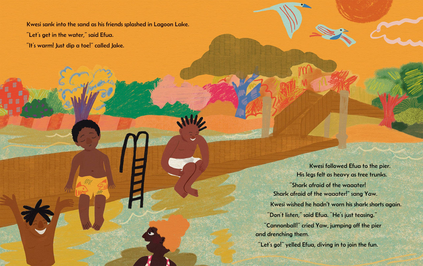 Kwesi and Nana Ruby Learn to Swim: Hardcover