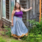 Sari Wrap Skirt: Cool Tones / Maxi / 02-12