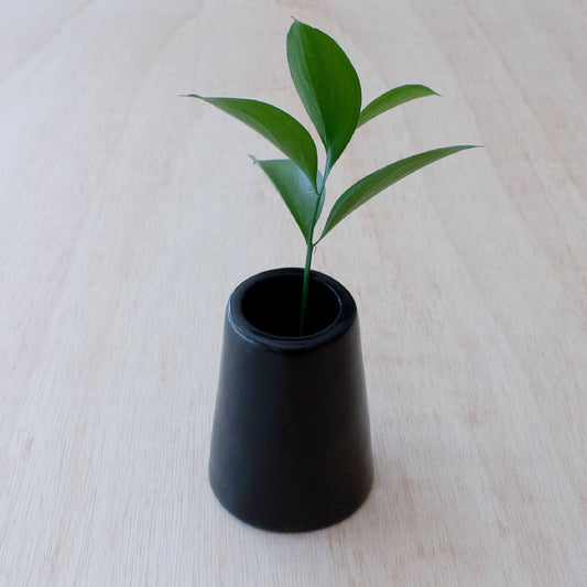 Black Pyramid Vases: Small