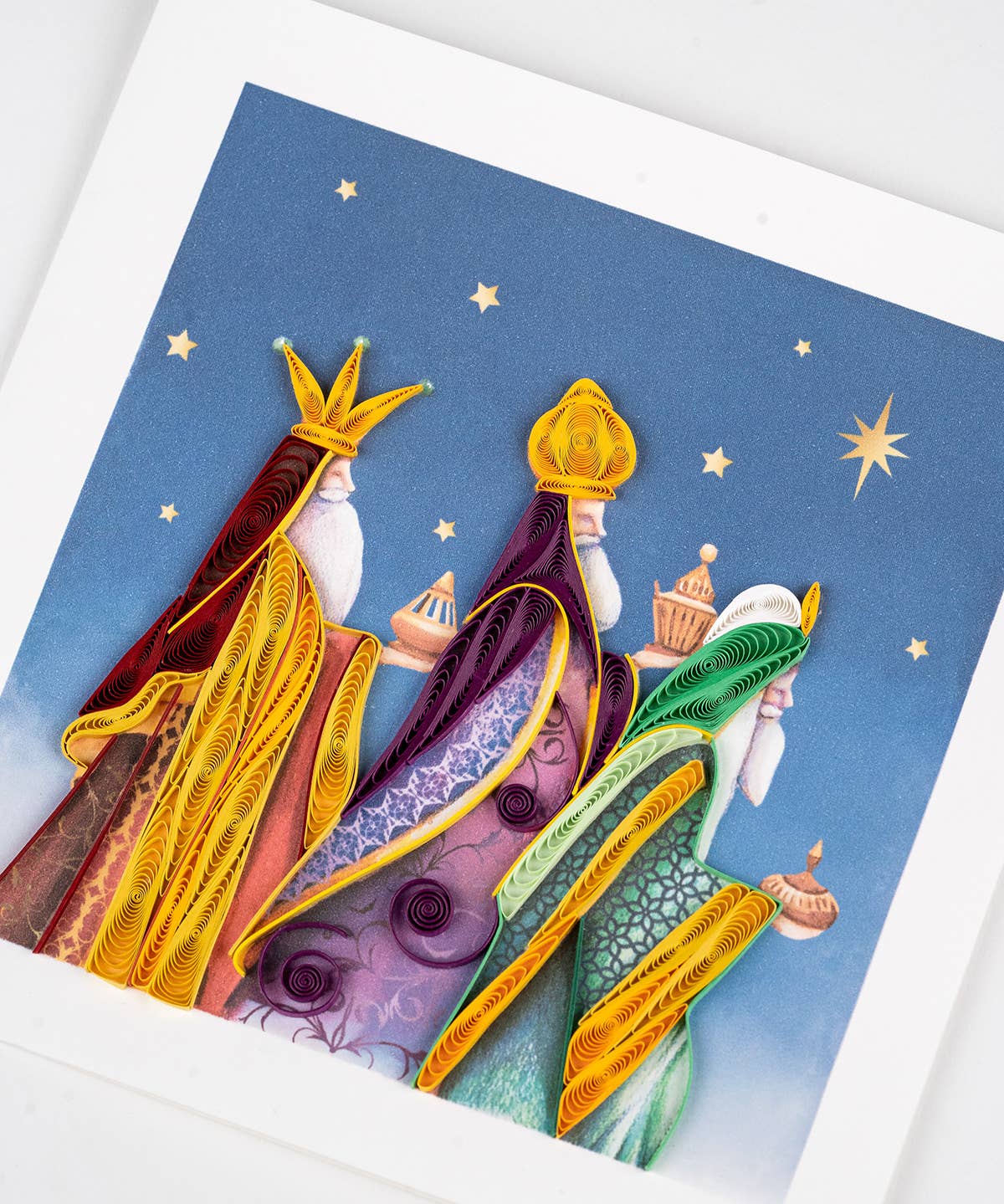 Quilled Three Wise Men Greeting Card