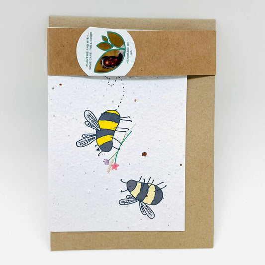 Growing Paper greeting card - Bee Kind: Paper Band