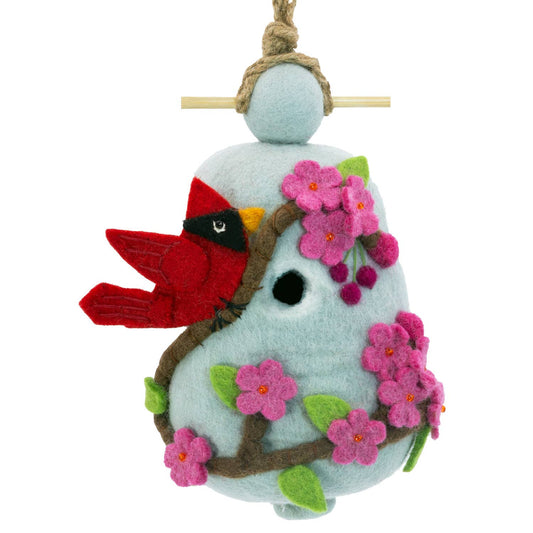 Cherry Cardinal Birdhouse