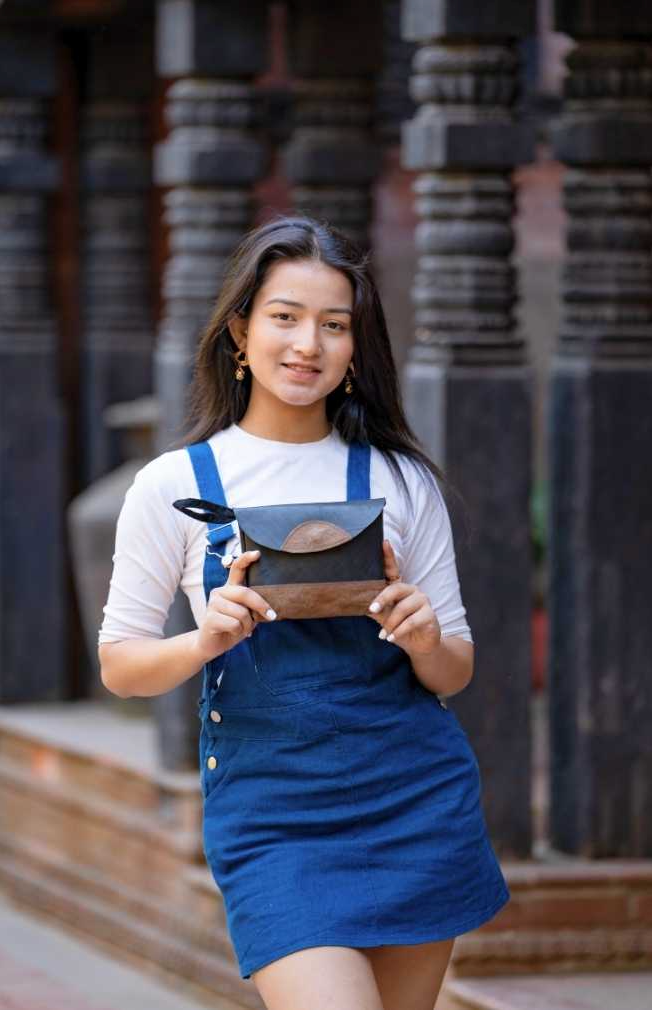 Recycled Rubber Small Clutch Bag