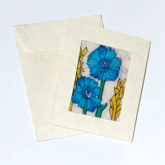 Batik Cornflower Mini Card